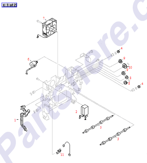 HP parts picture diagram for RF1-3813-000CN-R, RS1-0592-000CN, RS1-0589-000CN, RS1-0590-000CN, RS1-0591-000CN, RF1-3808-000CN, RF1-3813-000CN, RA2-2124-000CN, RH7-1235-000CN, RA2-2112-000CN, RA2-2118-000CN